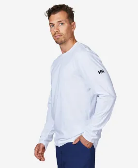 Unlined Design Fashionable Look CREW L/S T-SHIRT, White
