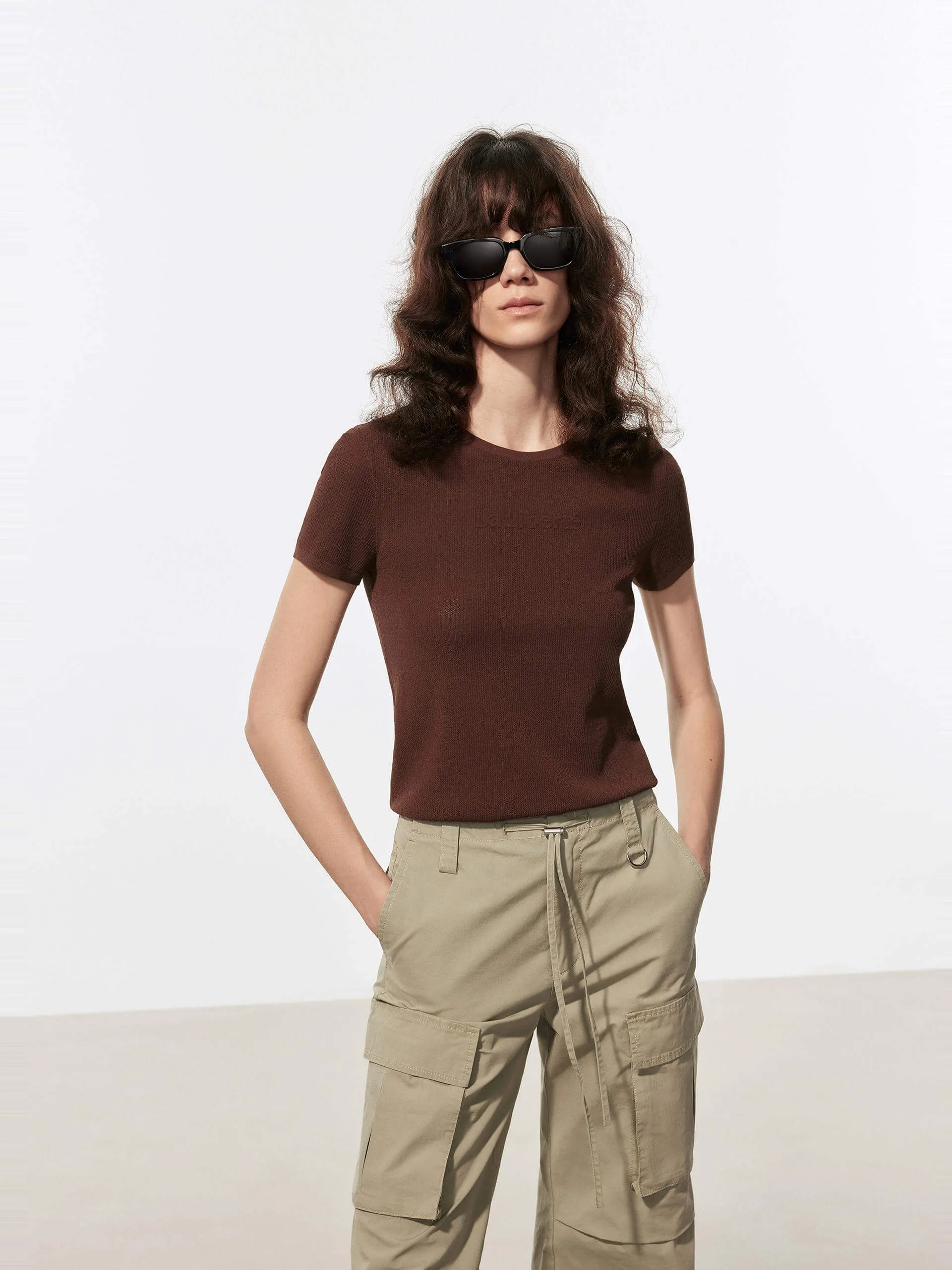 Crew Neck Knitted Top Abrasion Resistant Edging