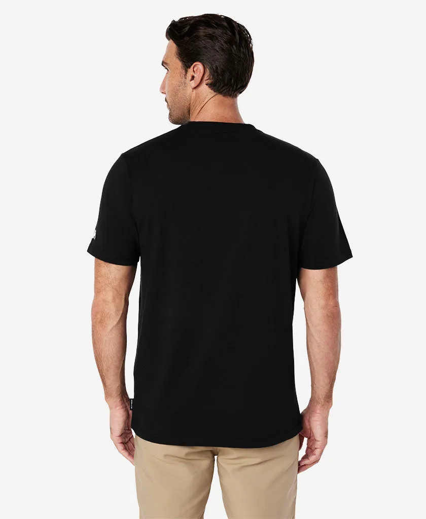 CREW T-SHIRT, Black Temperature Regulating Fabric Neutral Tone Palette