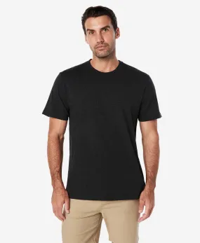 Non Irritating Seam Finish CREW T-SHIRT, Ebony Melange