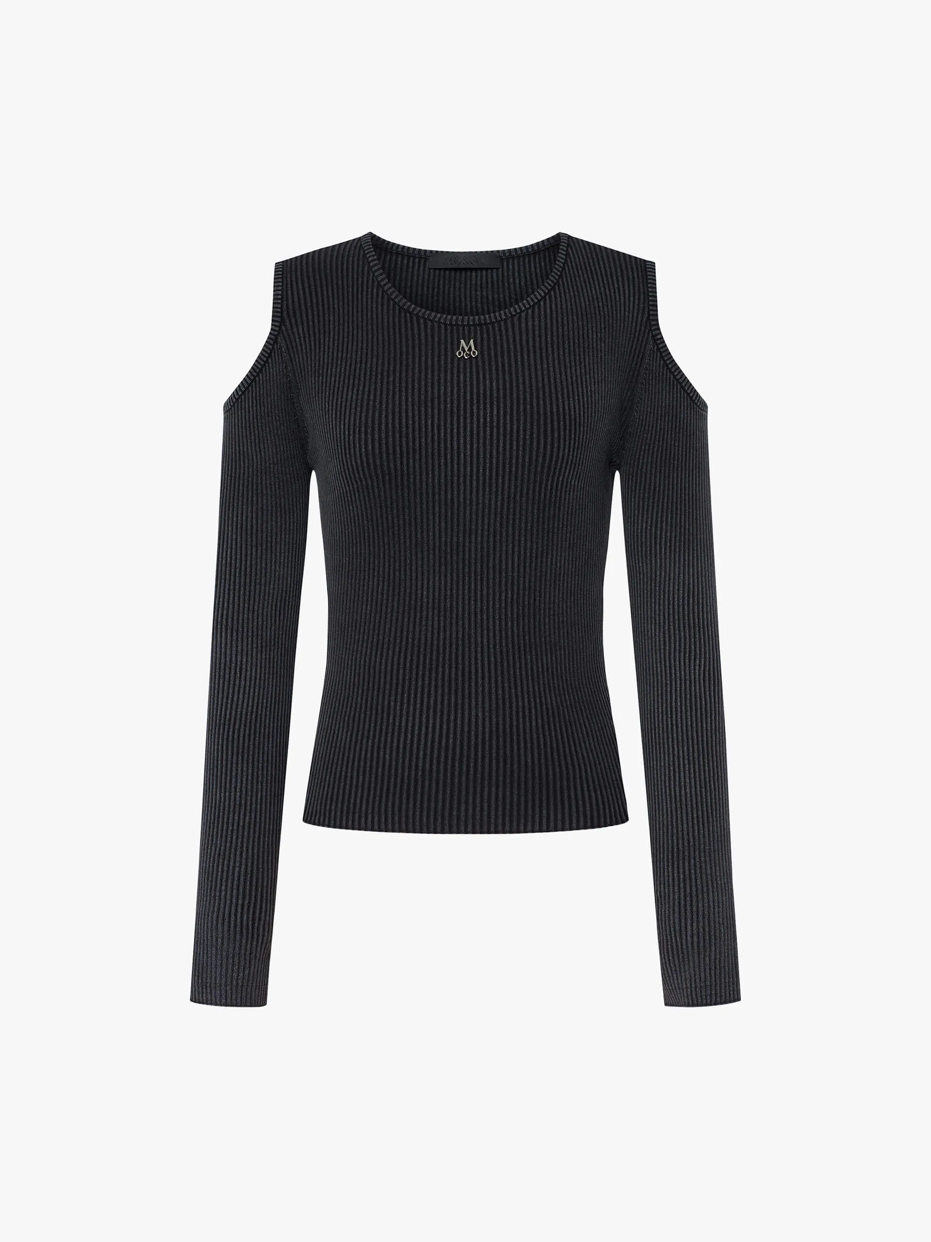 Cut Shoulder Knitted Sweater Brushed Interior Quick Fit Wear
