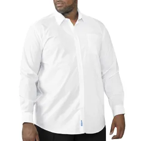 D555 Mens Aiden Big & Tall Kingsize Easy Iron Classic Regular Shirt - White Comfort-First Youthful Appeal