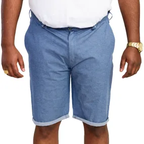 Cargo shorts D555 Mens Alderton Big Tall Kingsize Stretch Chambray Shorts - Navy