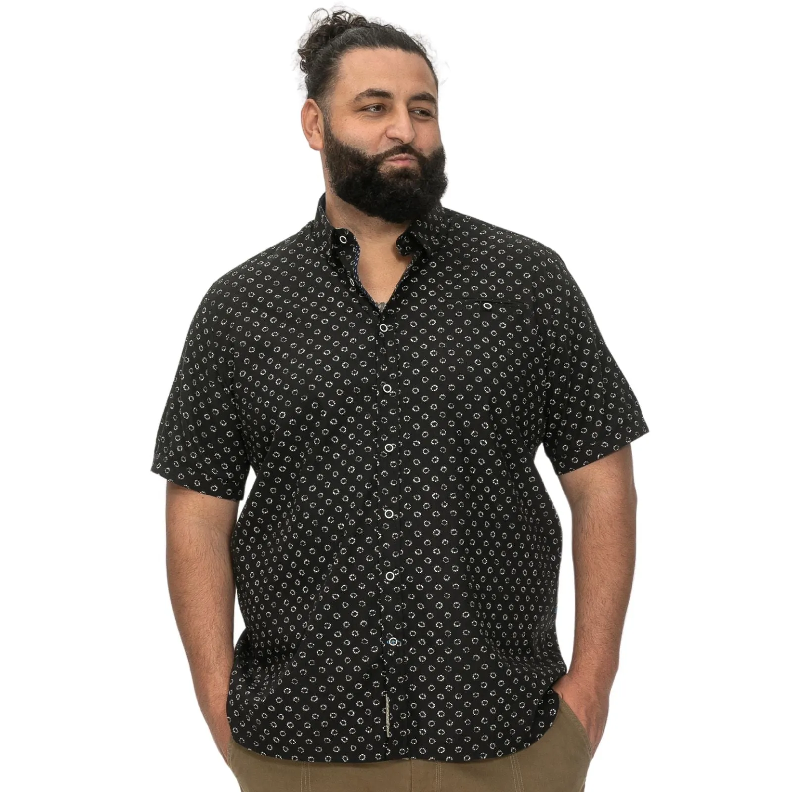D555 Mens Matlock Big & Tall Short Sleeve Shirt Polished Look