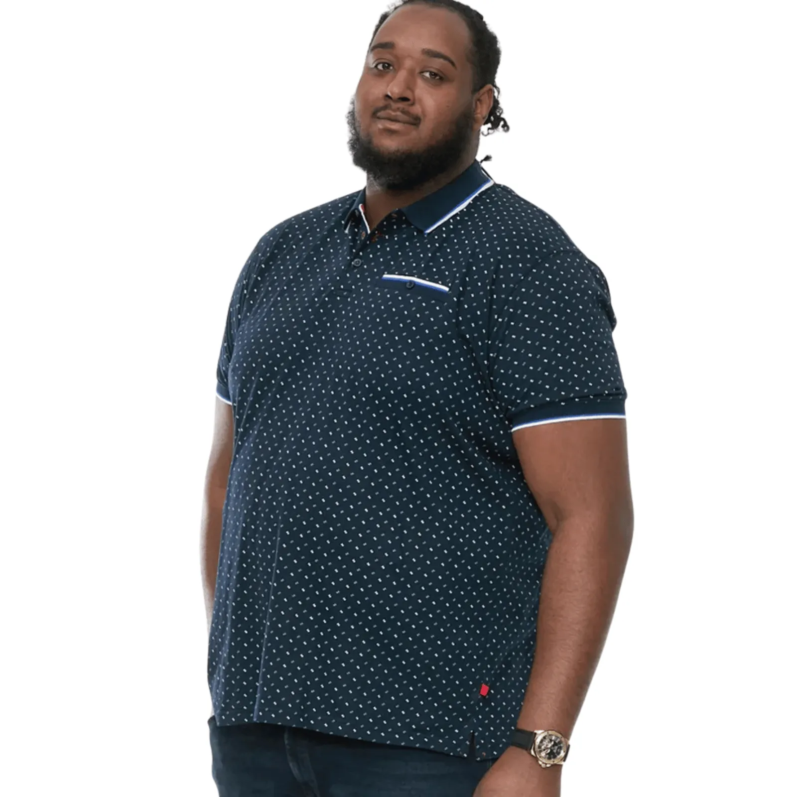 D555 Mens Oakley Big & Tall Short Sleeve Jacquard Trim Polo Shirt Outdoor Adventure Cozy Fit