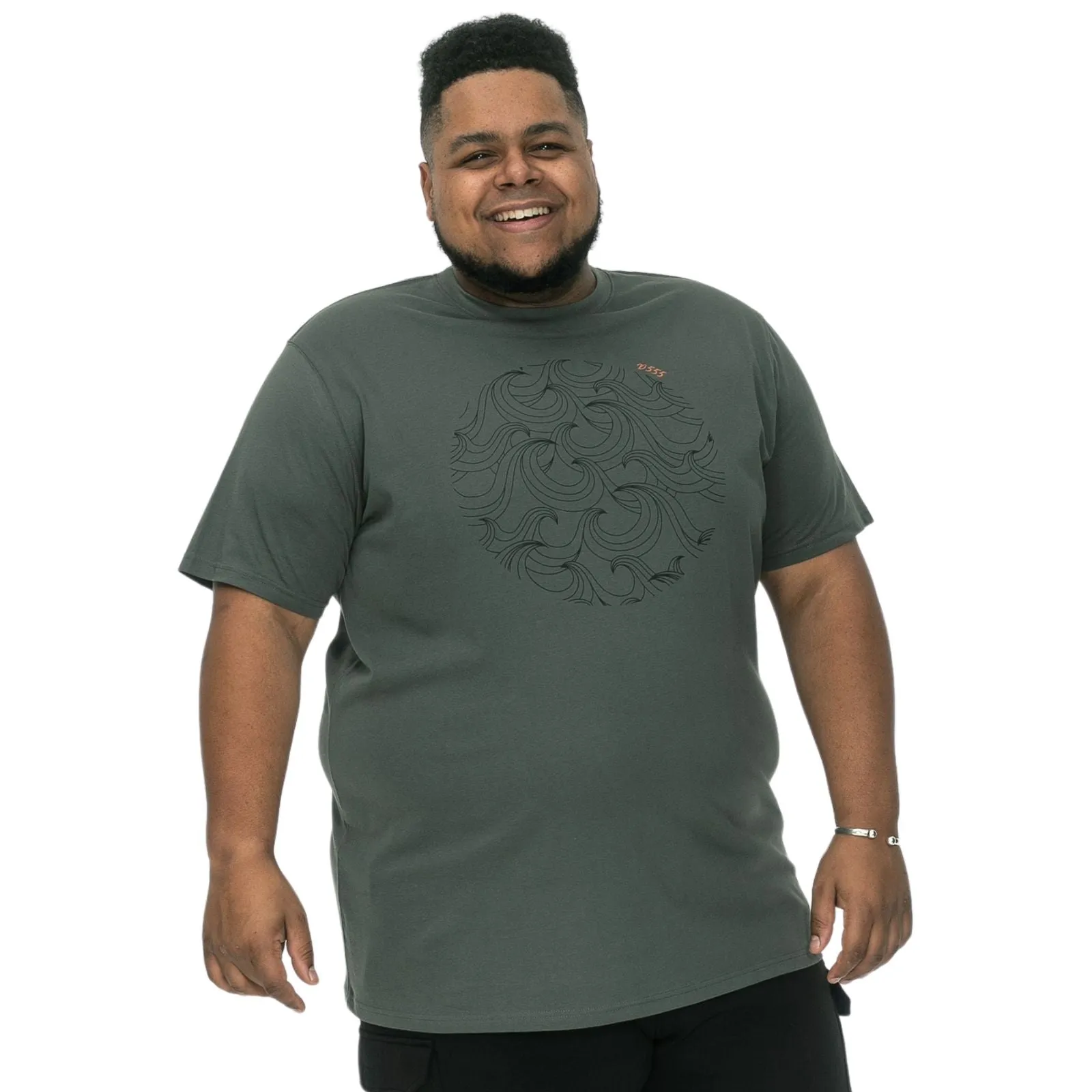 D555 Mens Poole Big & Tall Graphic Short Sleeve T-Shirt AntiOdorTreatment Ultra Soft Handfeel