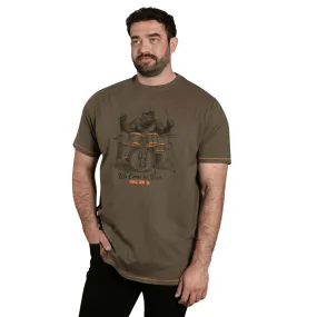 D555 Mens Stockton Big & Tall Gorilla Short Sleeve T-Shirt Multipanel Construction RibbedTrim