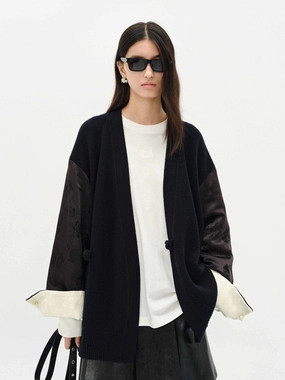 Loose Paneled Cardigan Multi Look