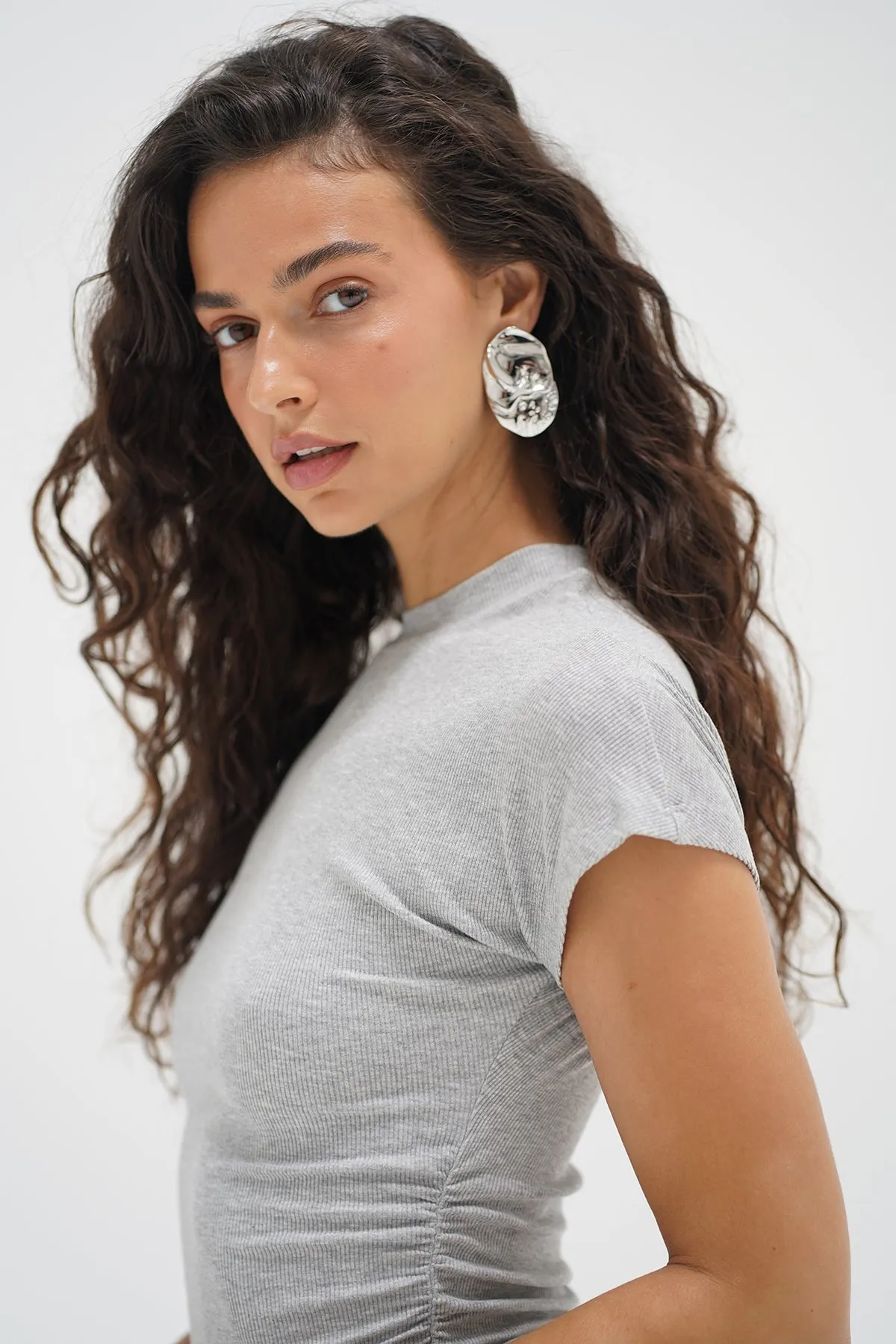 Dani Short Sleeve Top - Heather Grey Casual Day Wear