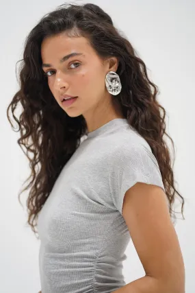 Dani Short Sleeve Top - Heather Grey Casual Day Wear