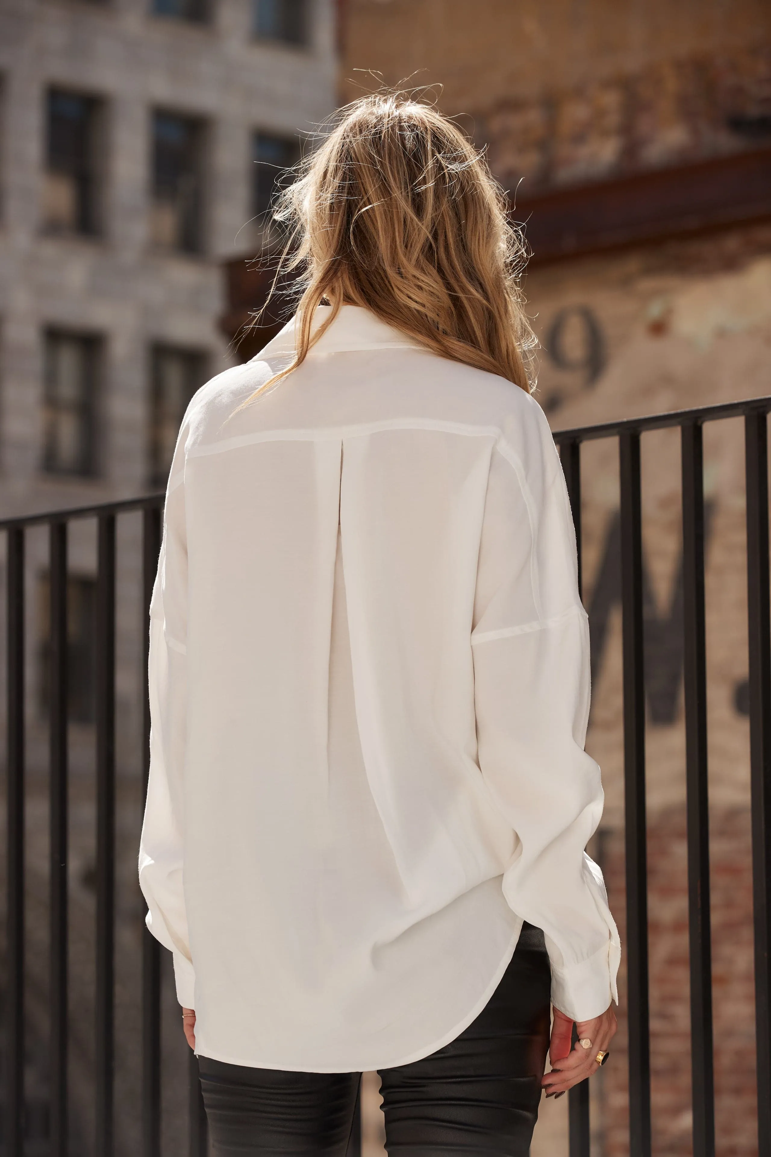 Danielle White Button Up Top Snow resistant Retirement