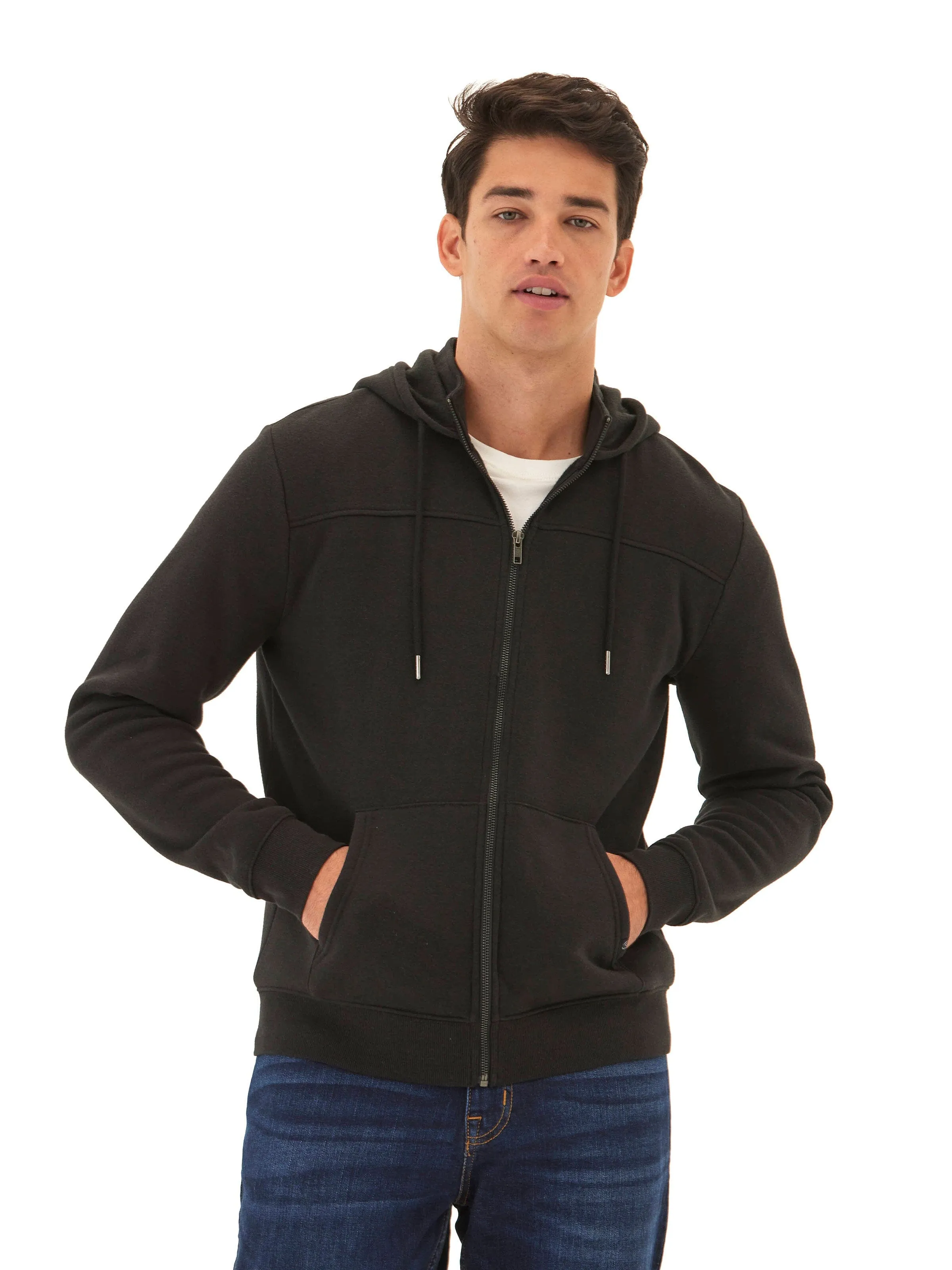 Tech Use Double Stitched Seams Dante Triblend Fleece Zip Hoodie