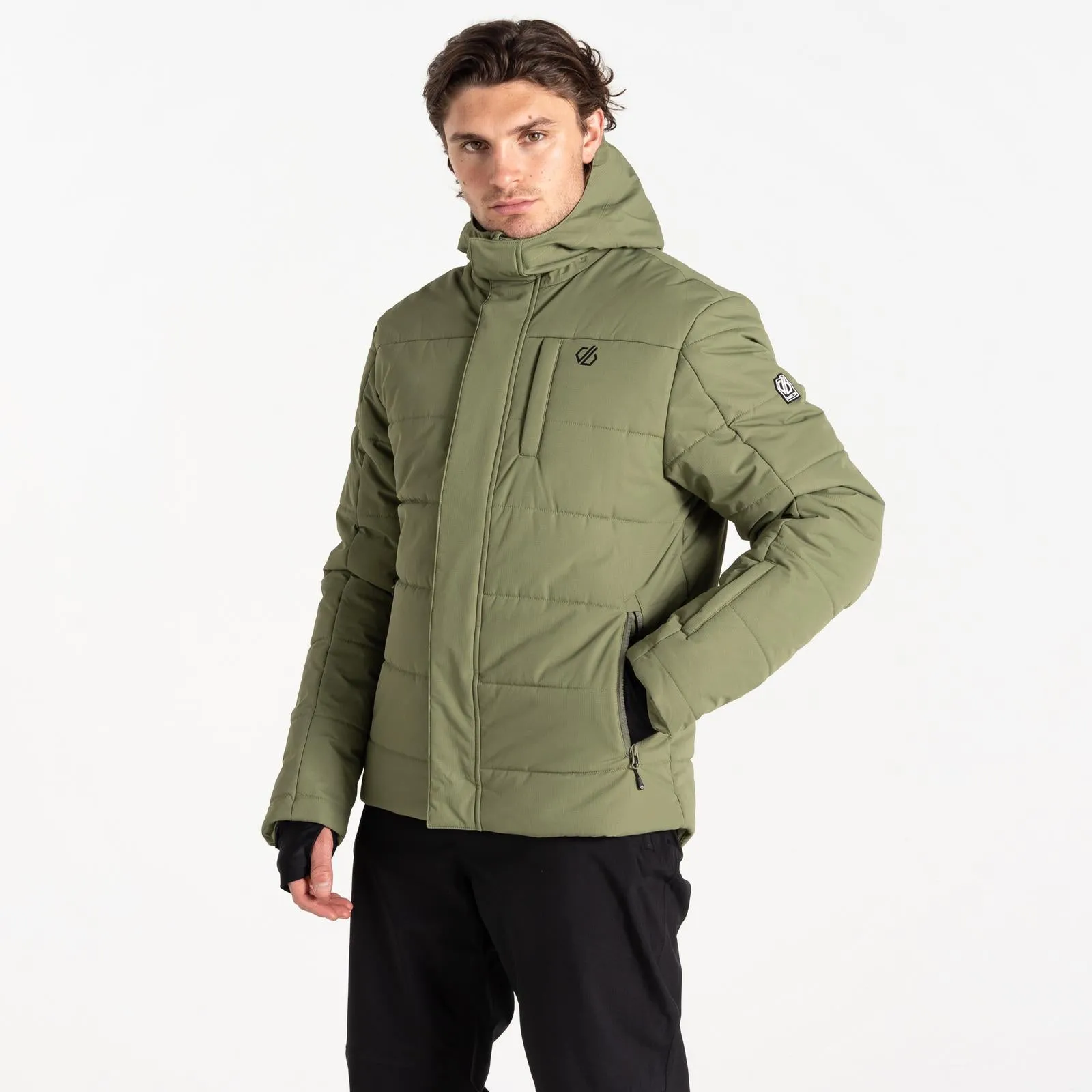 Windproof Closure Comfort Fit Cut Dare 2b Mens Camber Baffled Ski Skiing Jacket