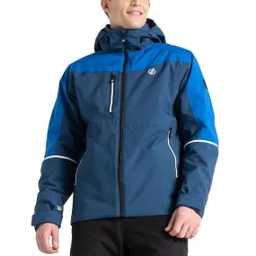 Comfort Stretch Fabric Dare 2b Mens Eagle Waterproof Hooded Thermal Ski Jacket - Olympian Blue