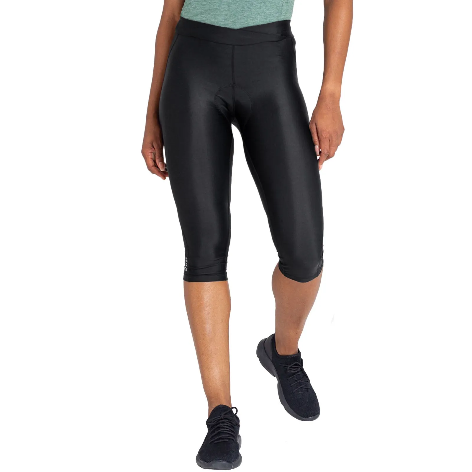 Sweat Resistant Material Dare 2b Womens Worldly Gel Capri Cycling Leggings - Black