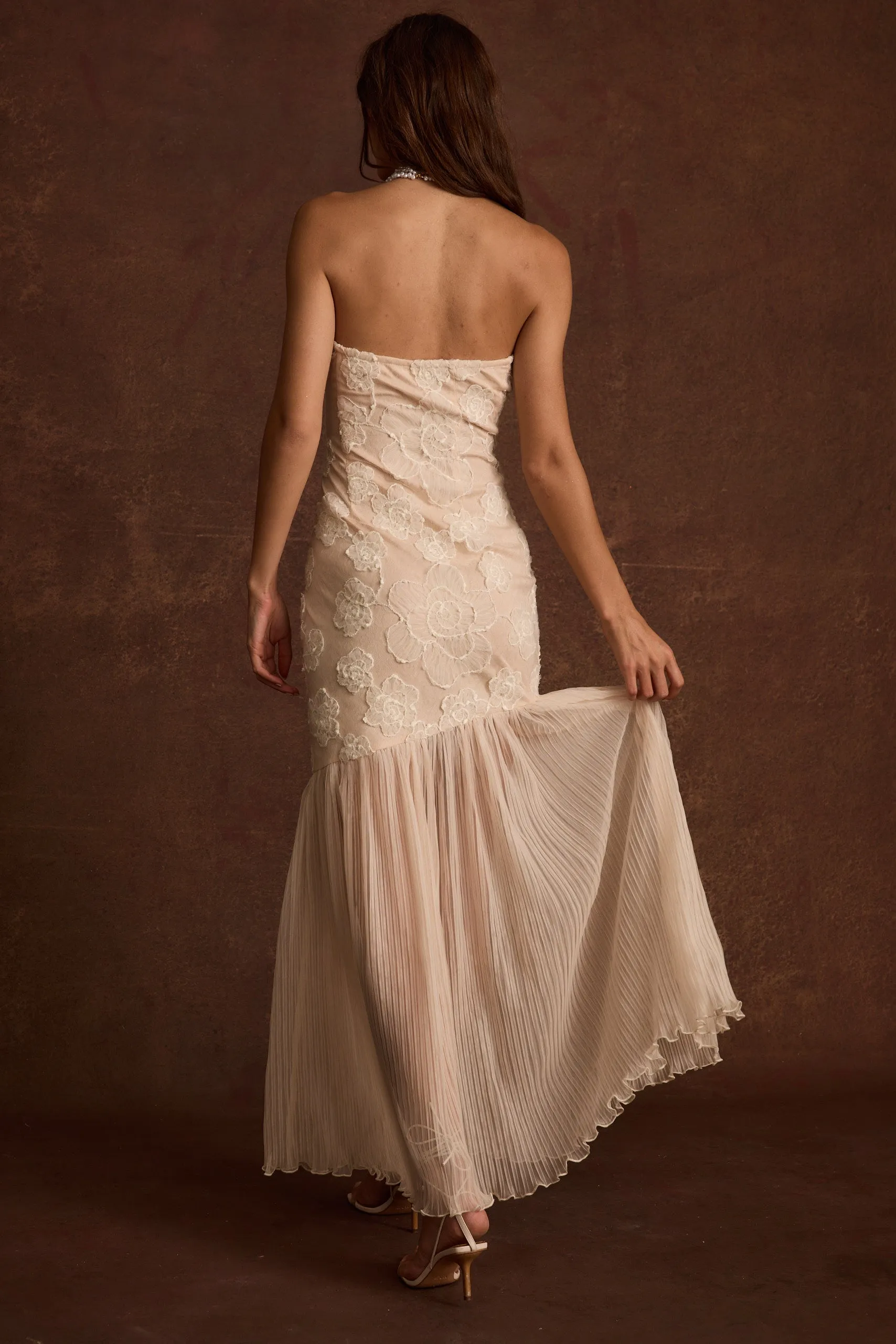 Work Comfort Daylight Blush Embroidered Maxi Dress
