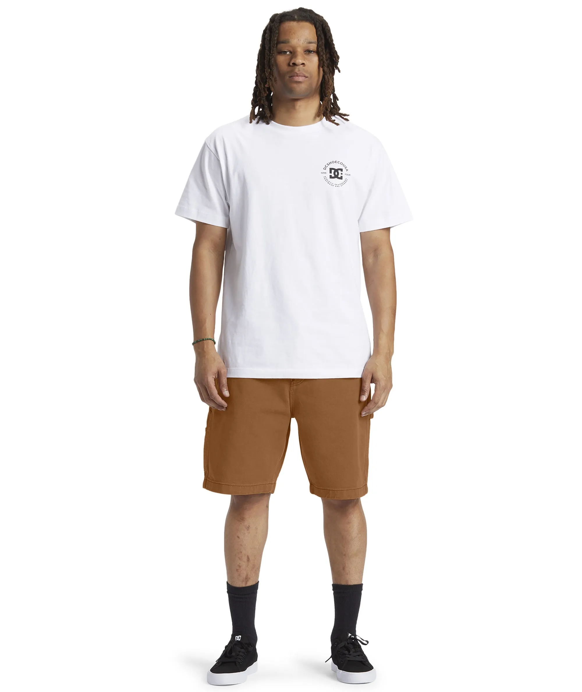DC Shoes Mens Carpenter Baggy 22" Multi Pocket Denim Shorts Relaxed fit style Breeze Friendly