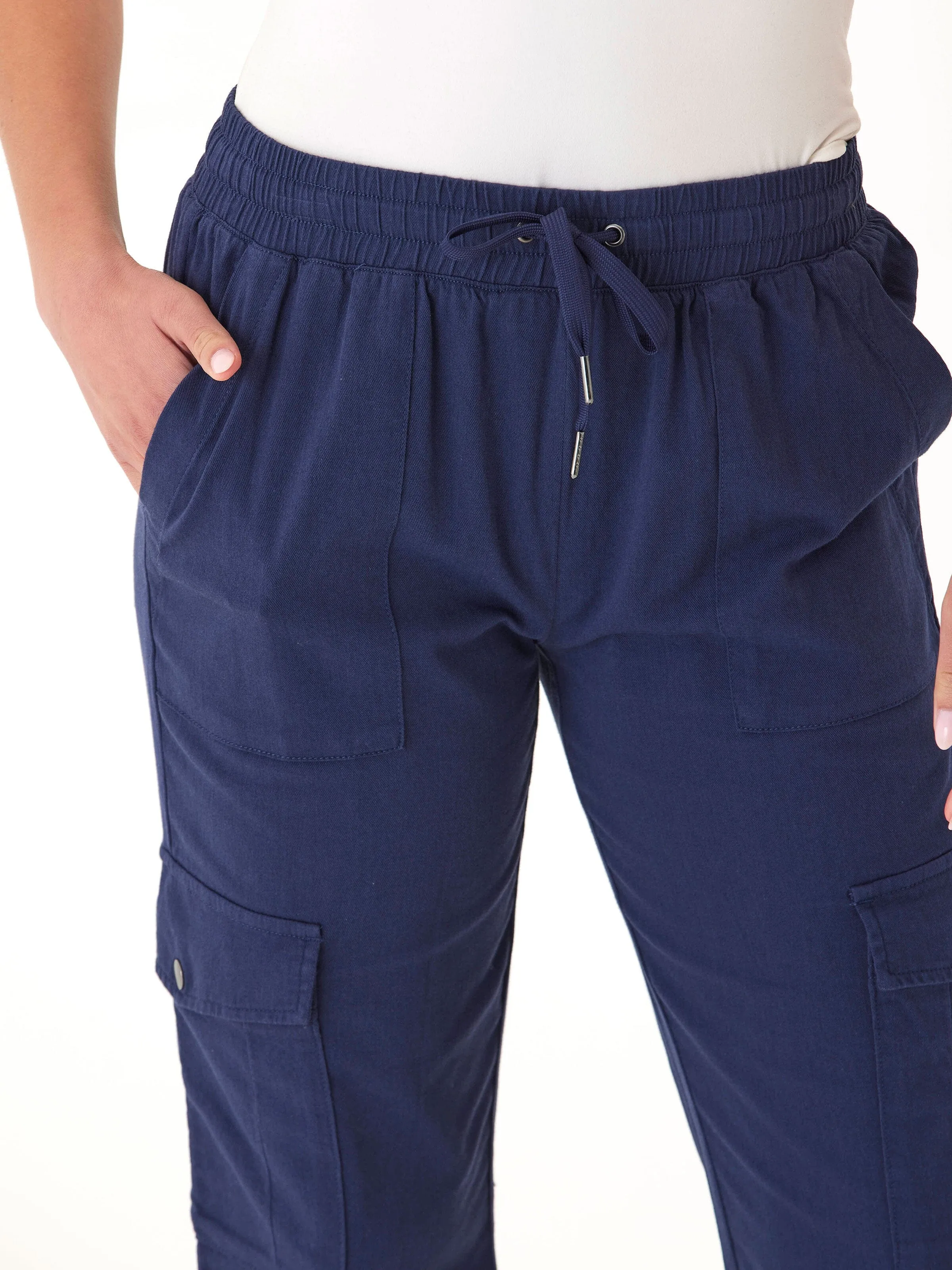 Delilah Stretch Twill Cargo Jogger 27" Non Tapered Leg