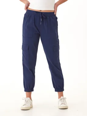 Comfort Waist Simple Cut Delilah Stretch Twill Cargo Jogger 27"
