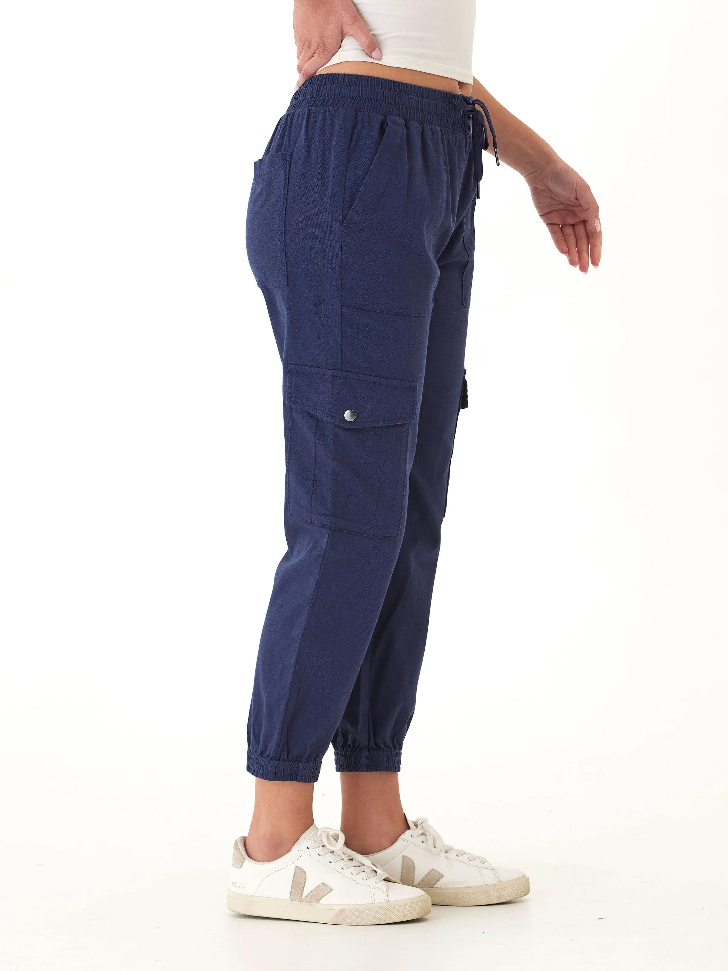 Delilah Stretch Twill Cargo Jogger 27" UV Protection