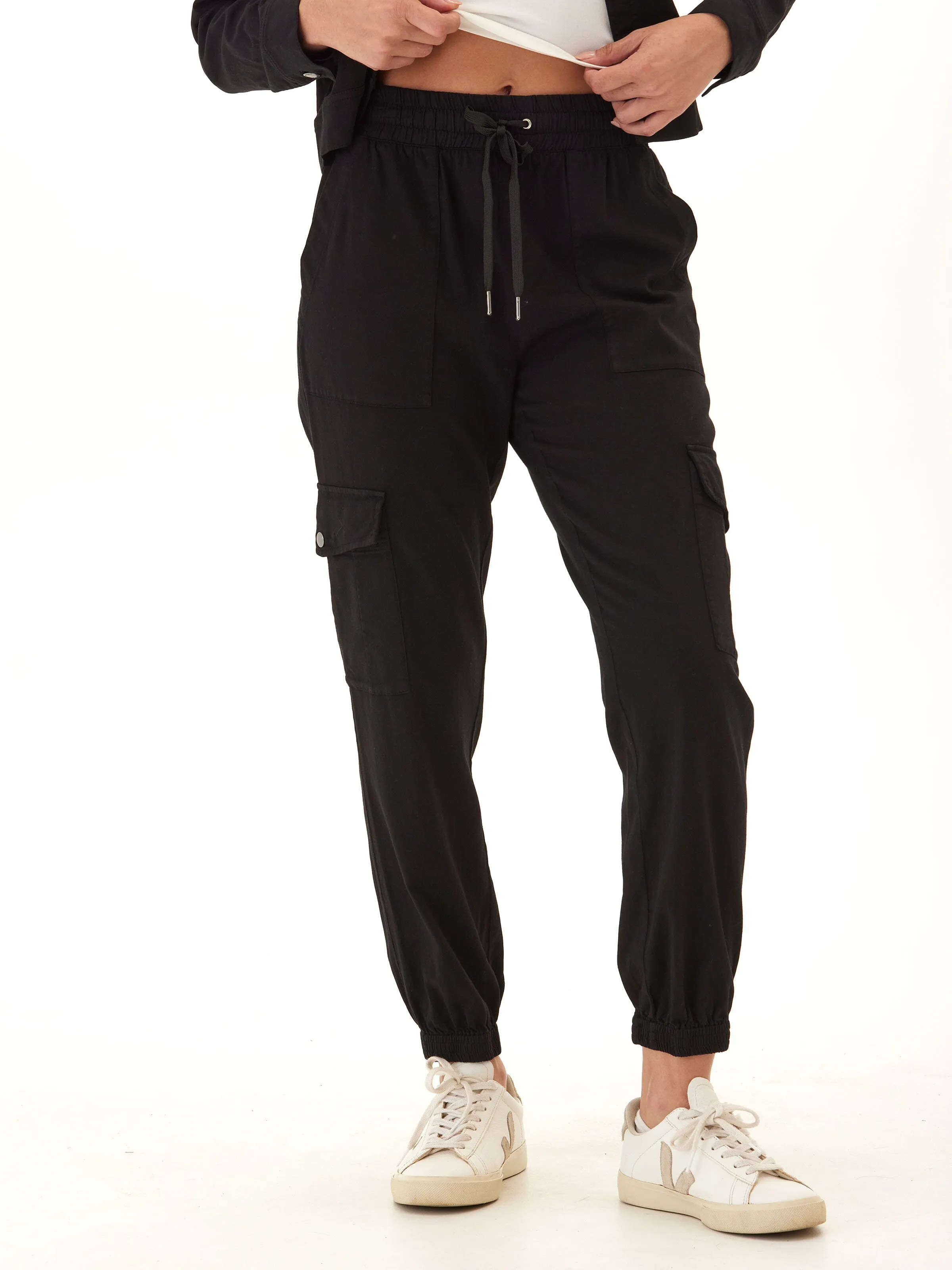 Delilah Stretch Twill Cargo Jogger 27" Weather Flex