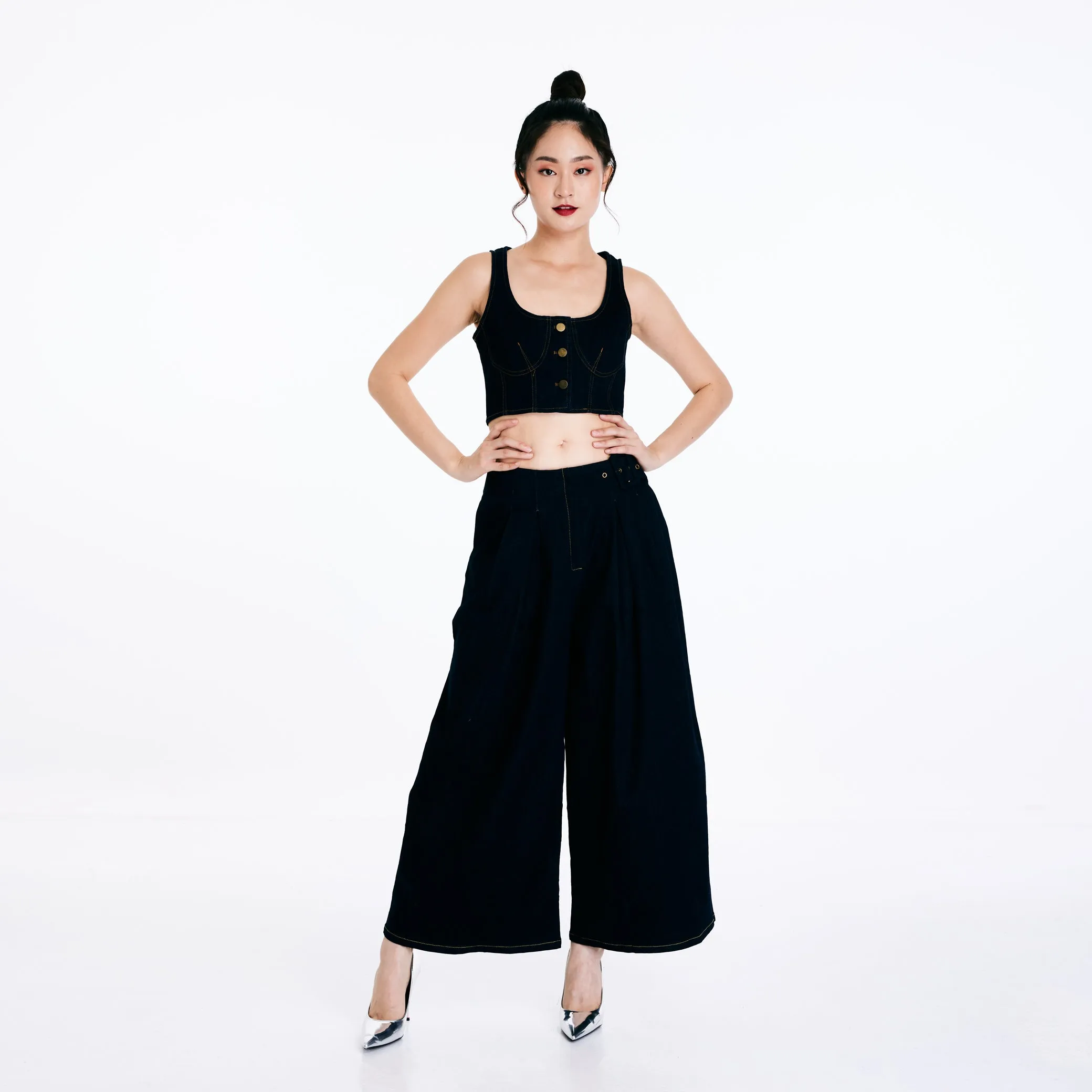 Denim Crop Bralette Durable Eco Friendly