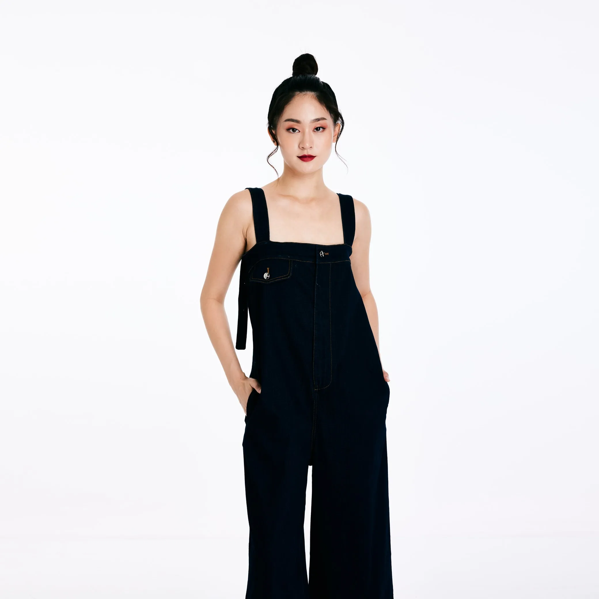 Denim Jumpsuit Lightweight Urban Explorer Flexible Knee Panels