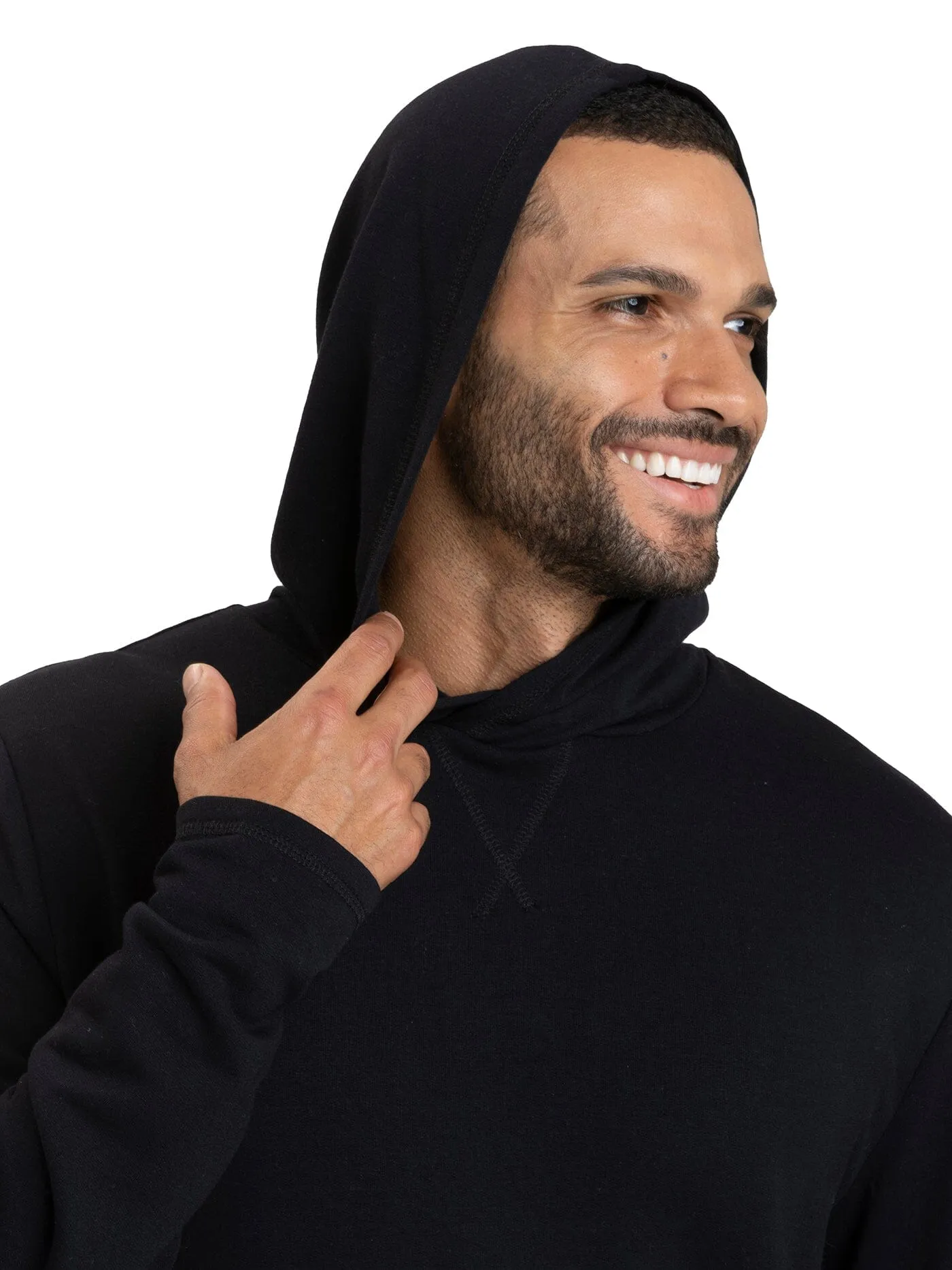 Dex Feather Fleece Pullover Hoodie Urban Wear Notch Lapel