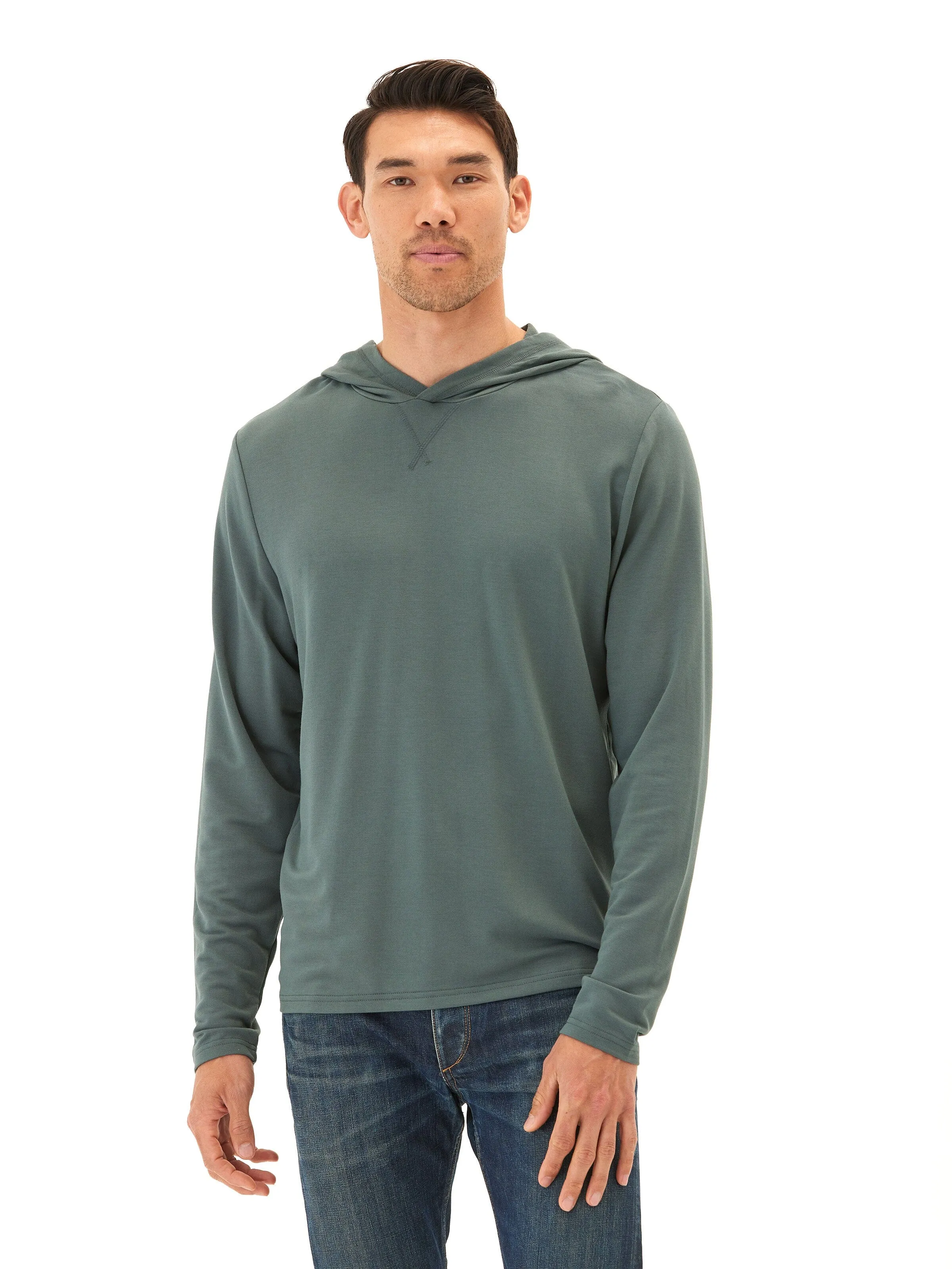 Dex Modal Terry Pullover Hoodie Pocket Details