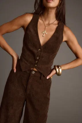 Diane Brown Corduroy Vest Anti Static Treatment BondedEdges