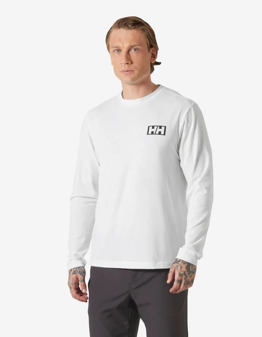 Flatlock Seam Design UVProtective Coating SKOG GRAPHIC LS TEE, White