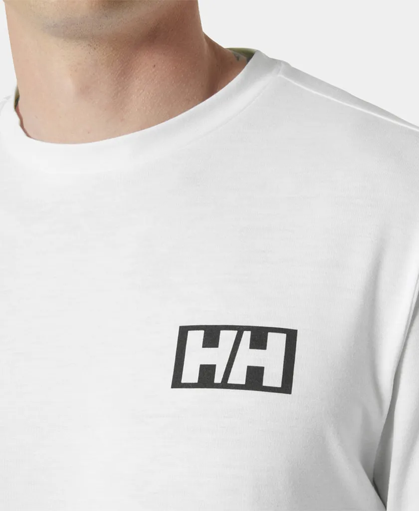 Reflective Accent Stripes SKOG GRAPHIC LS TEE, White