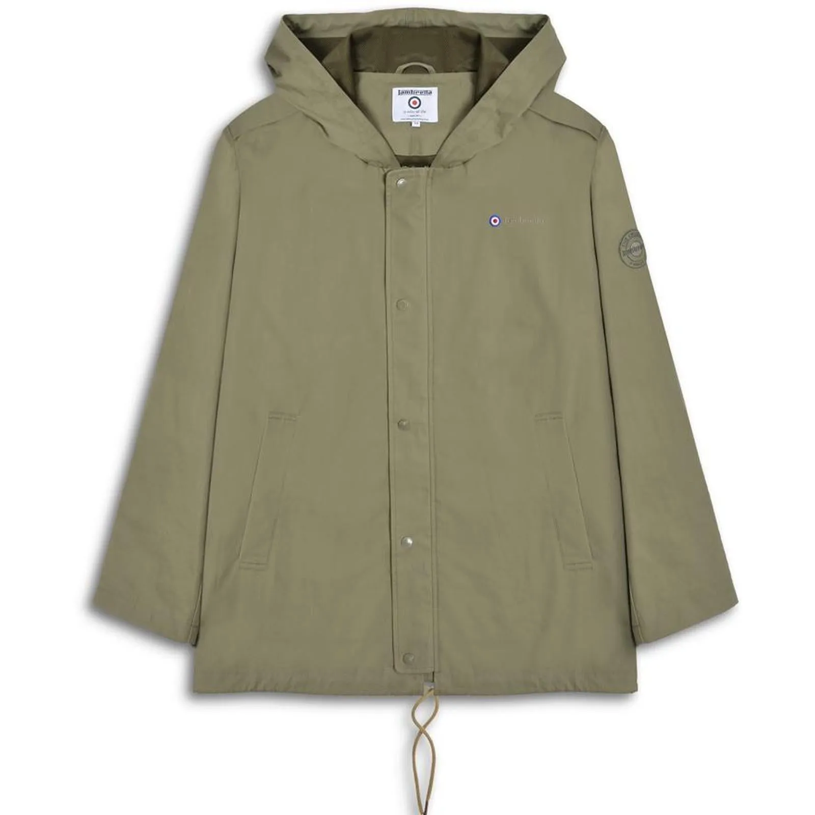 AntiPilling Finish Stowable Hood Lambretta Mens Military Parka Coat