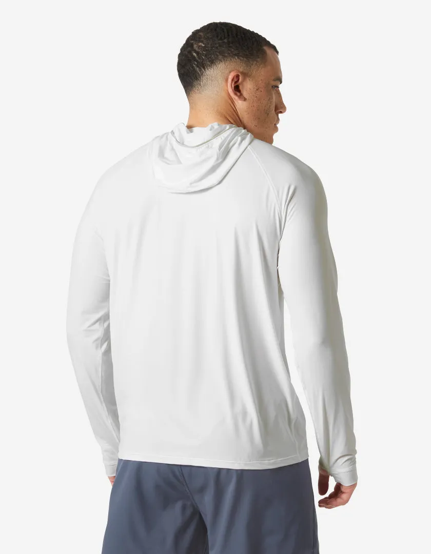 NonChafing Fabric Moisture wicking SHINE SOLEN 1/2 ZIP HOODIE, White