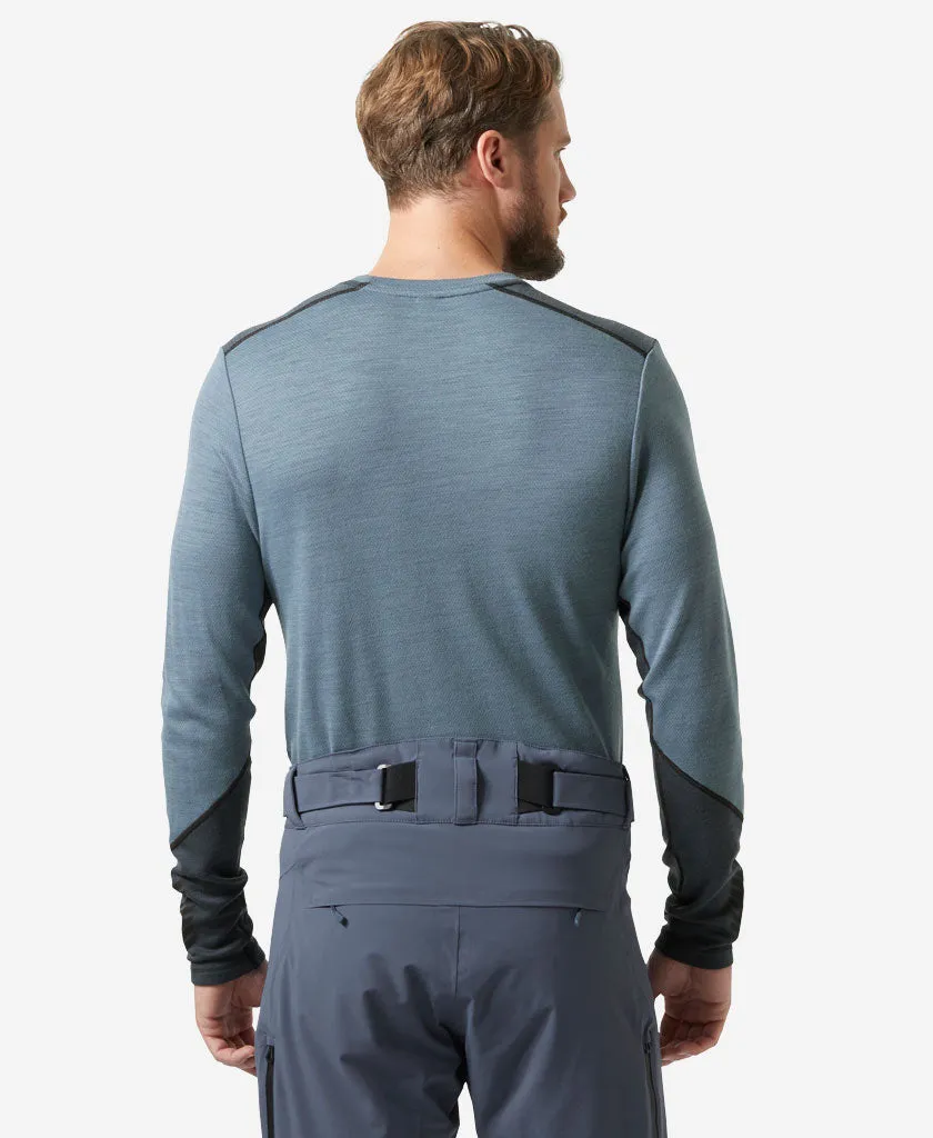 Sustainable Manufacturing Process BreathableMeshPanel LIFA MERINO MIDWEIGHT CREW, Washed Navy