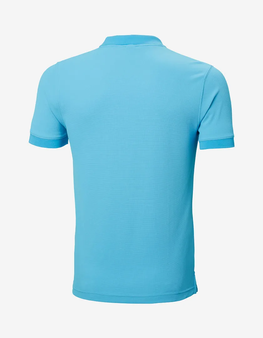 DRIFTLINE POLO, Aqua Lightweight Material Ribbed Collar Style