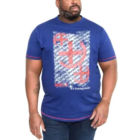 Duke D555 Mens Goal Big & Tall Coming Home Football T-Shirt - Blue ZipperedPockets