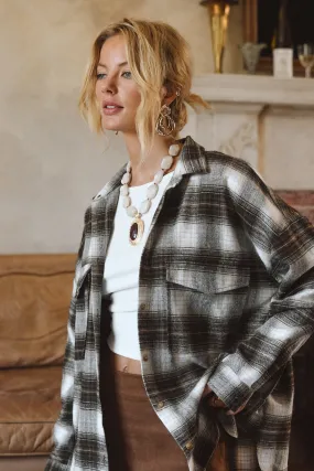 Gloved Machine - made Fireside Espresso Plaid Flannel