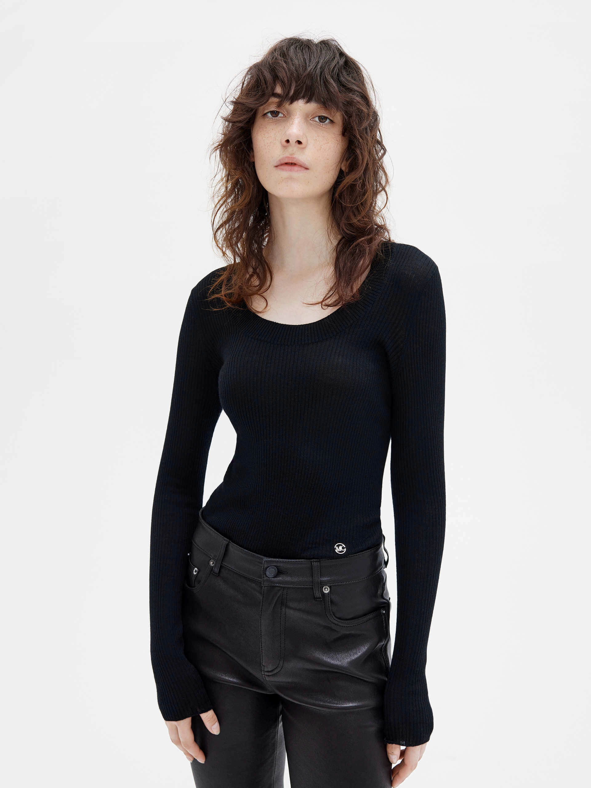 Wool Tight Fit Knit Top Biodegradable Fabric Winter Travel