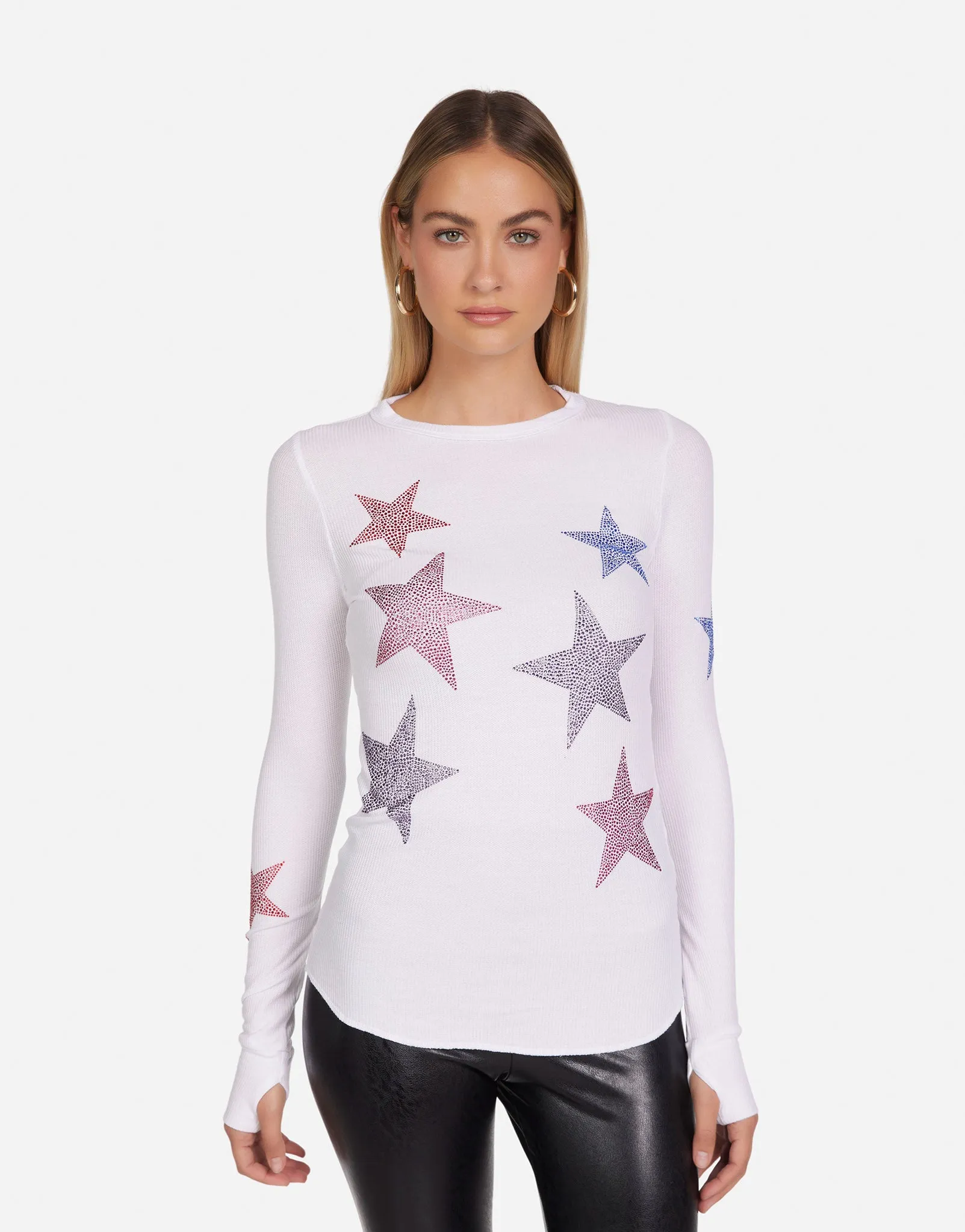Oversized style Fitted McKinley Color Crystal Multi Stars
