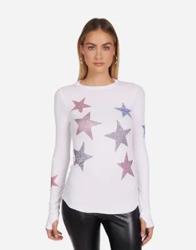 Oversized style Fitted McKinley Color Crystal Multi Stars