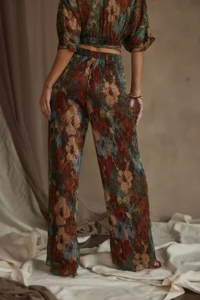 OdorResistant Quick Release Buckle Kaia Multicolor Metallic Floral Pant