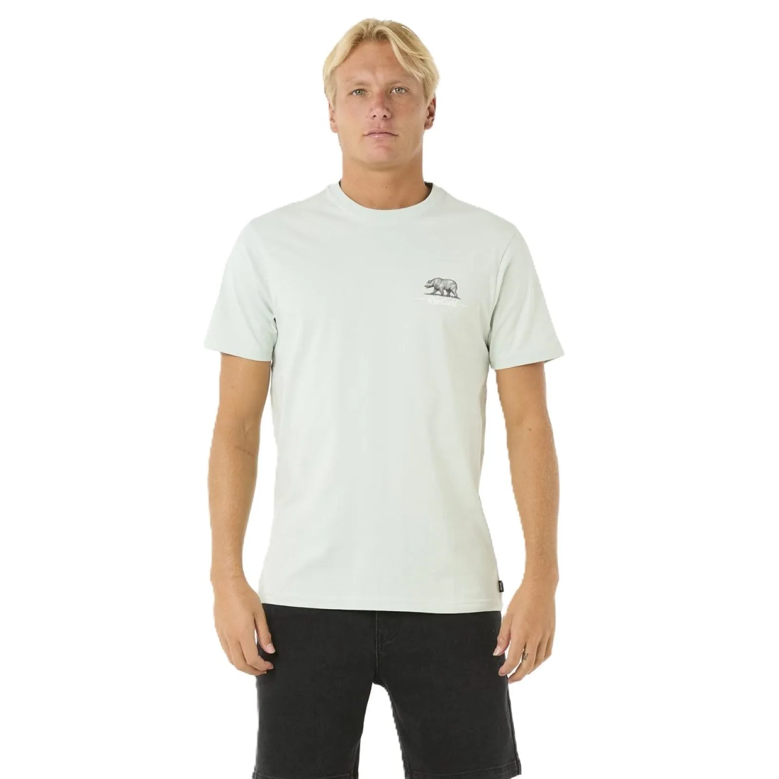 Rip Curl Mens Desti Animals Short Sleeve T-Shirt RibbedTexture