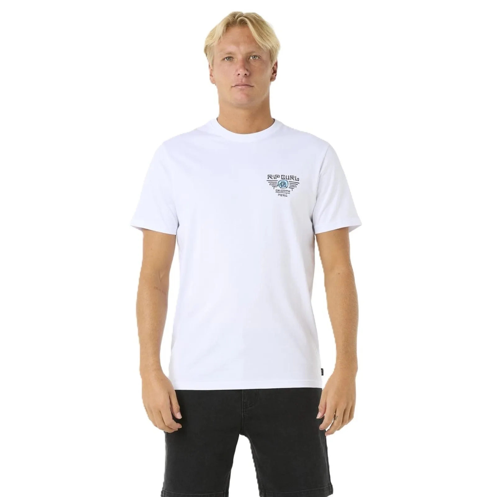 FourWay Stretch Fabric Rip Curl Mens Desti Animals Short Sleeve T-Shirt
