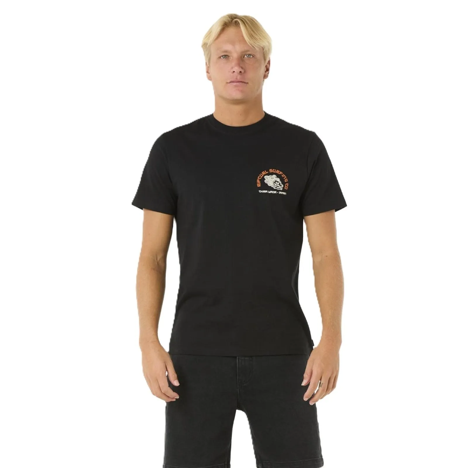 Distressed Texture Rip Curl Mens Desti Animals Short Sleeve T-Shirt