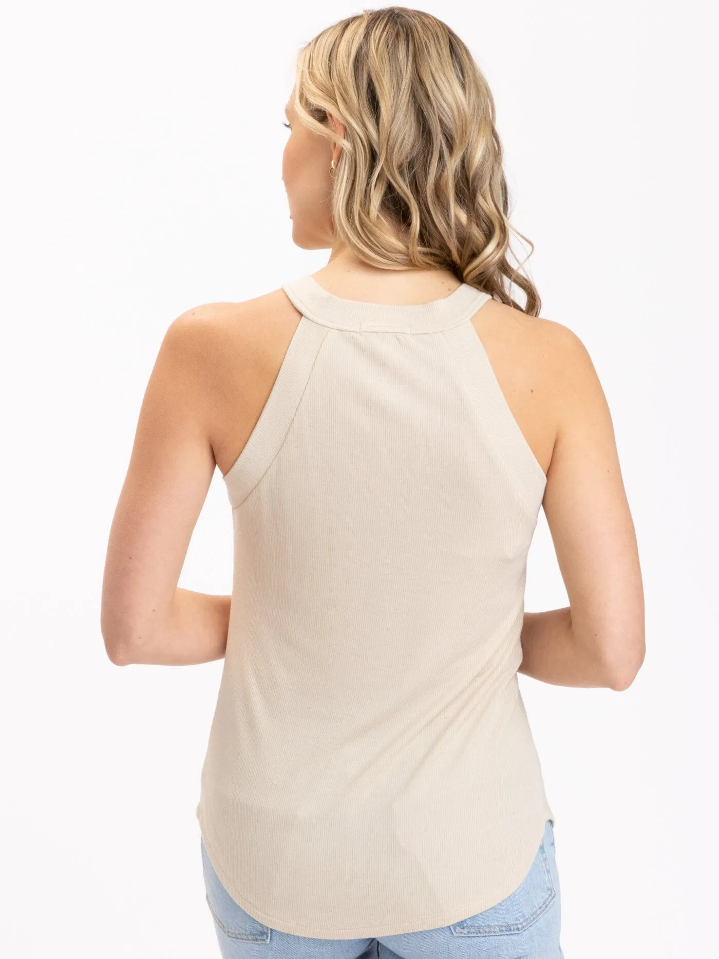 Maresia Feather Rib Tank Gym Wear Hidden Storage Compartment