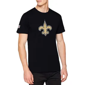 New Era Mens NFL New Orleans Saints T-Shirt - Black Low Profile Seaming Pocket Reinforcement