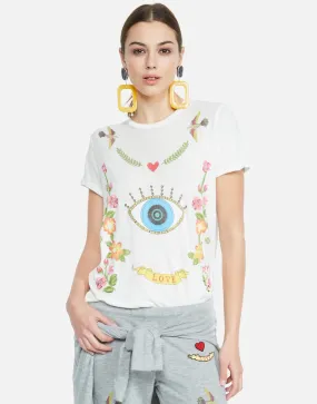 Chic Design Minimalistic Wear Edda Floral Eye Love