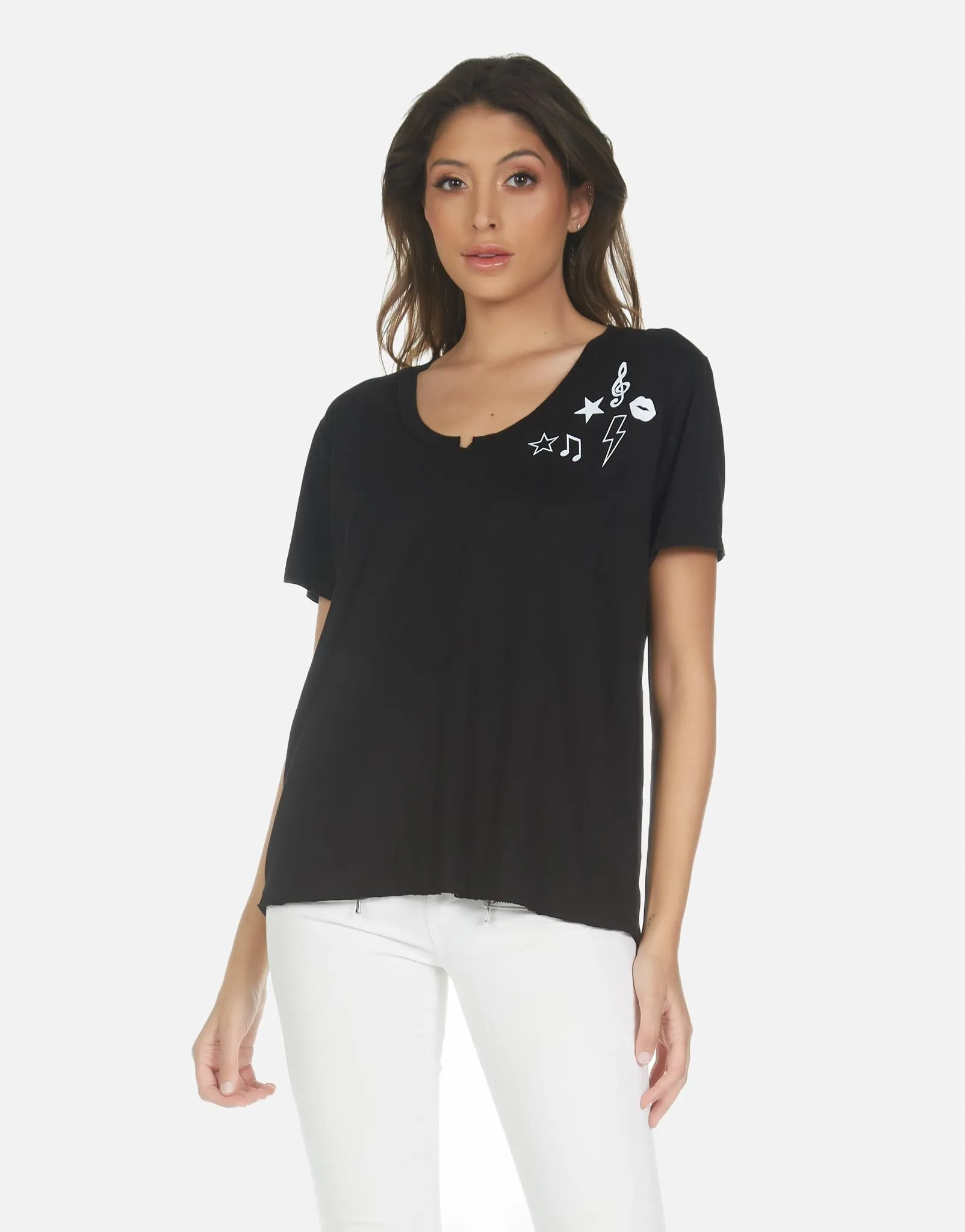 Elara Guitar Bear Relaxed Armhole Cut Leisure Casual