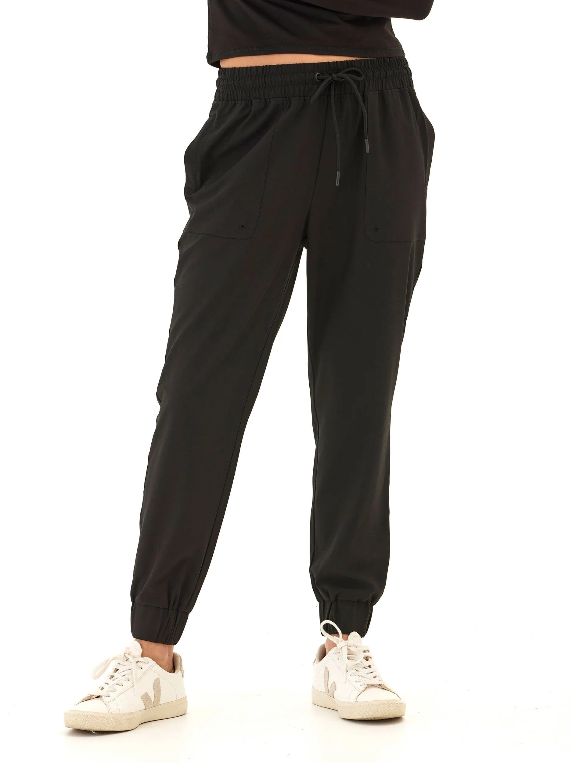 Trysha Ultrastretch Woven Jogger Soft Brushed Lining High Rise Design